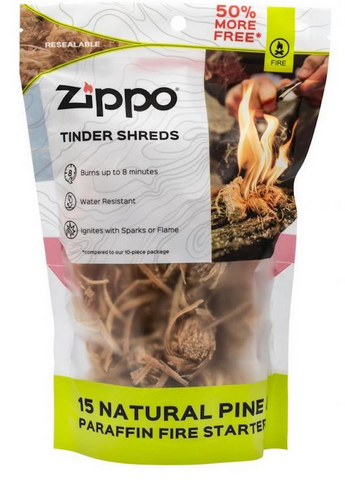 ZIPPO TINDER SHREDS - NATURAL PINE & PARAFFIN