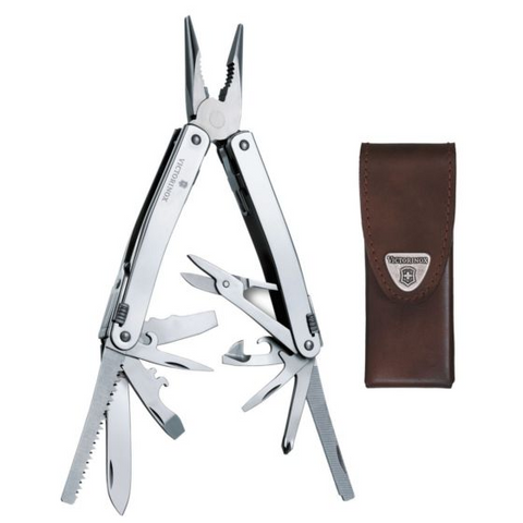 SwissTool SPIRIT X WITH  LEATHER POUCH - VICTORINOX