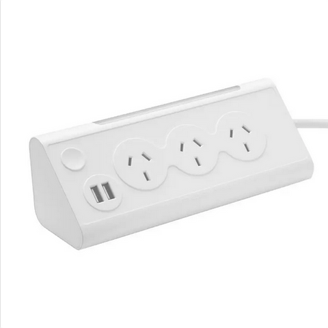 POWER BOARD - TRIABLE - WITH 3 OUTLETS, 2 USBs + NIGHTLIGHT - ARLEC