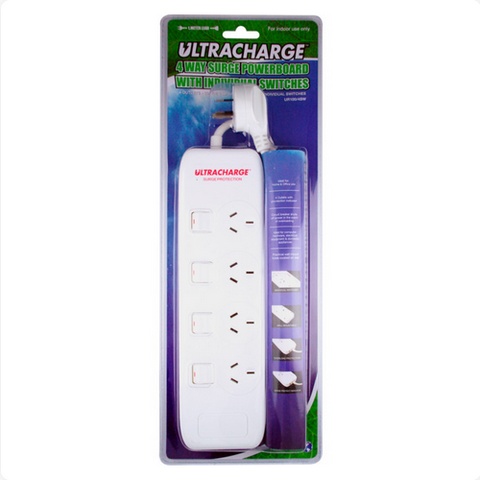 POWER BOARD - 4 OUTLET - INDIVIDUALLY  SWITCHED