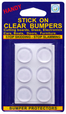 BUMPERS - LARGE CLEAR BUMPERS - 20.5mm - 6 Per Pack