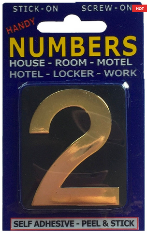 NUMBERS - NO. 2 - ADHESIVE