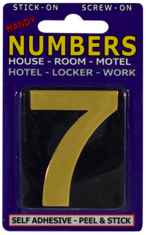 NUMBERS - NO. 7 - ADHESIVE