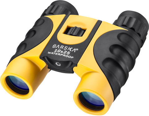 BINOCULARS - BARSKA  10x25 WATERPROOF COLORADO YELLOW