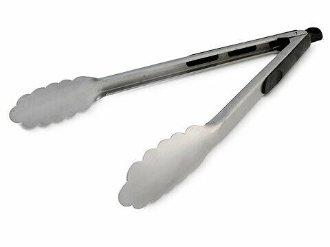 TONGS -  PROFESSIONAL -  STAINLESS STEEL - 30CM - HEAVY DUTY - LOCKABLE