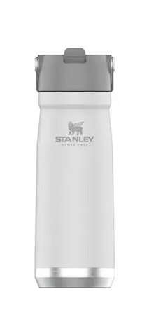 STANLEY - THE ICEFLOW FLIP STRAW WATER BOTTLE - POLAR WHITE - 650MLS