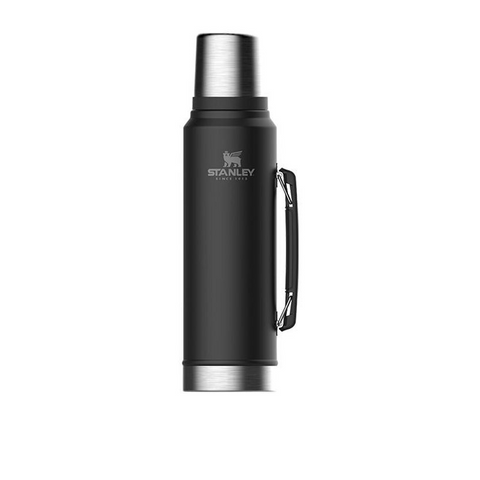 STANLEY CLASSIC - 1 LITRE - INSULATED BLACK FLASK - GENUINE STANLEY