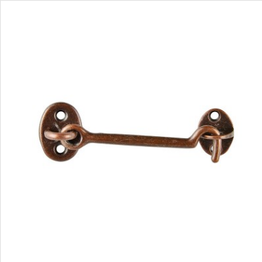 CABIN HOOK & EYE - BRASS - FLORENTINE BRONZE - 150mm
