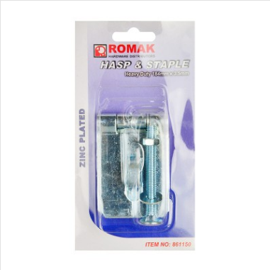 HASP & STAPLE -  HEAVY DUTY - 140x3.2mm - ZP