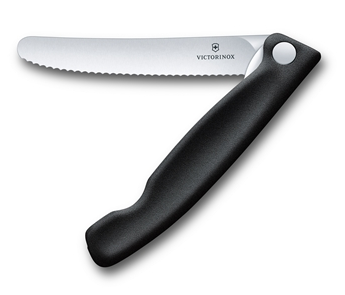 KNIFE - FOLDING CLASSIC STEAK KNIFE -  11CM - BLACK - VICTORINOX
