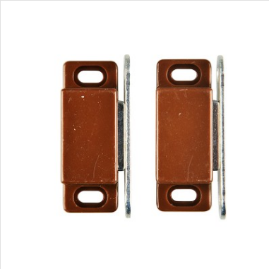 MAGNETIC CATCH -  CABINET - SINGLE 4KG - 16mm BROWN - 2 PACK - ROMAK