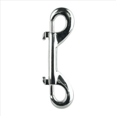 SNAP HOOK -  DOUBLE ENDED 85mm LONG - SOLID BRASS