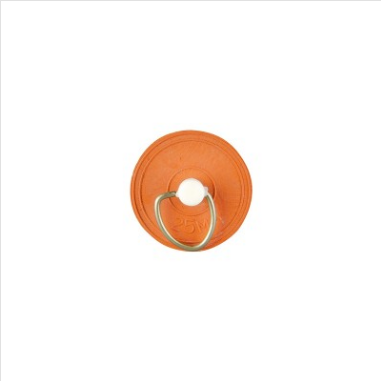 PLUG - RUBBER - 25mm - ORANGE - ROMAK