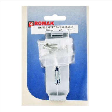 HASP & STAPLE - SAFETY - 100mm - ZP