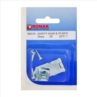 HASP & STAPLE - SAFETY - 38mm - ZP
