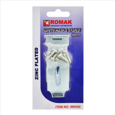 HASP & STAPLE - SAFETY - 89mm - ZP