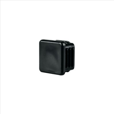CHAIR TIPS - INTERNAL SQUARE PLASTIC - BLACK - 22mm - 4 PACK