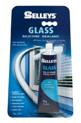 GLASS CLEAR SILICONE - 75g - SELLEYS