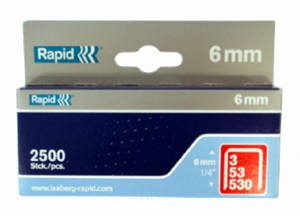 STAPLES -  6mm  - RAPID - BOX OF 2500
