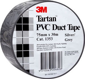 SEALING & JOINING - PVC DUCT TAPE - SILVER/GREY  75mm x 30m