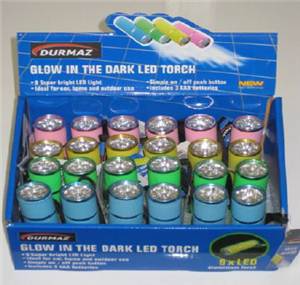 TORCH - LED - GLOW IN THE DARK