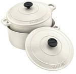 28CM/6.3 LITRE ROUND FRENCH OVEN - WHITE  - LE CHASSEUR