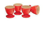 EGG CUPS - RED - SET OF 4 - LE CHASSEUR