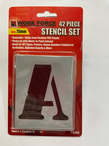 STENCIL SET - 75mm - 42 PIECE