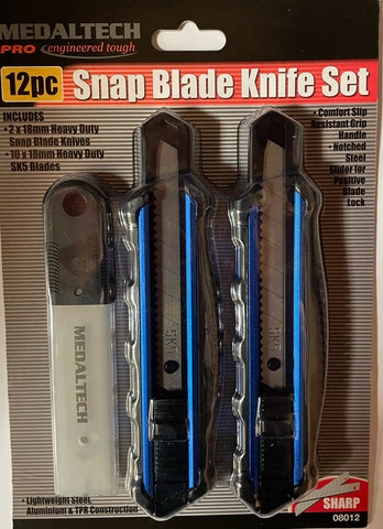 KNIFE SET - SNAP BLADE KNIFE SET - 12 PIECE
