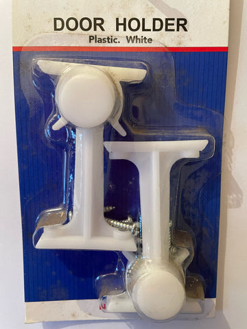 DOOR HOLDER - PLASTIC - WHITE - ROMAK