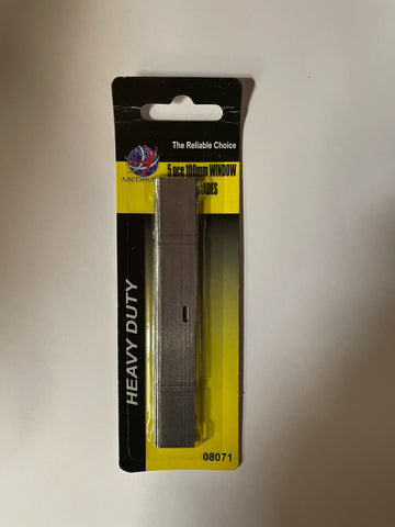 BLADES - 5 PIECE 100mm WINDOW SCRAPER BLADES