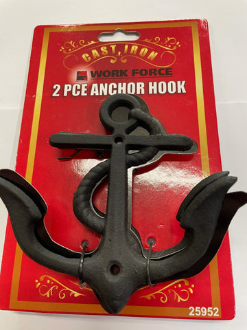 HOOK SET - 2 PIECE ANCHOR HOOKS - CAST IRON