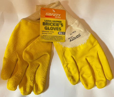 BRICKIES GLOVES -LATEX GRIPPER - EXTRA LARGE